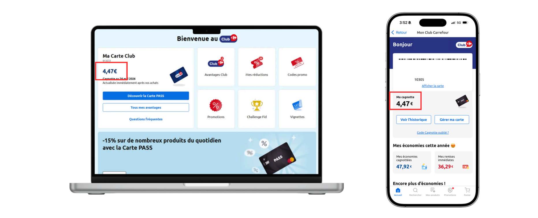 solde compté fidelité
