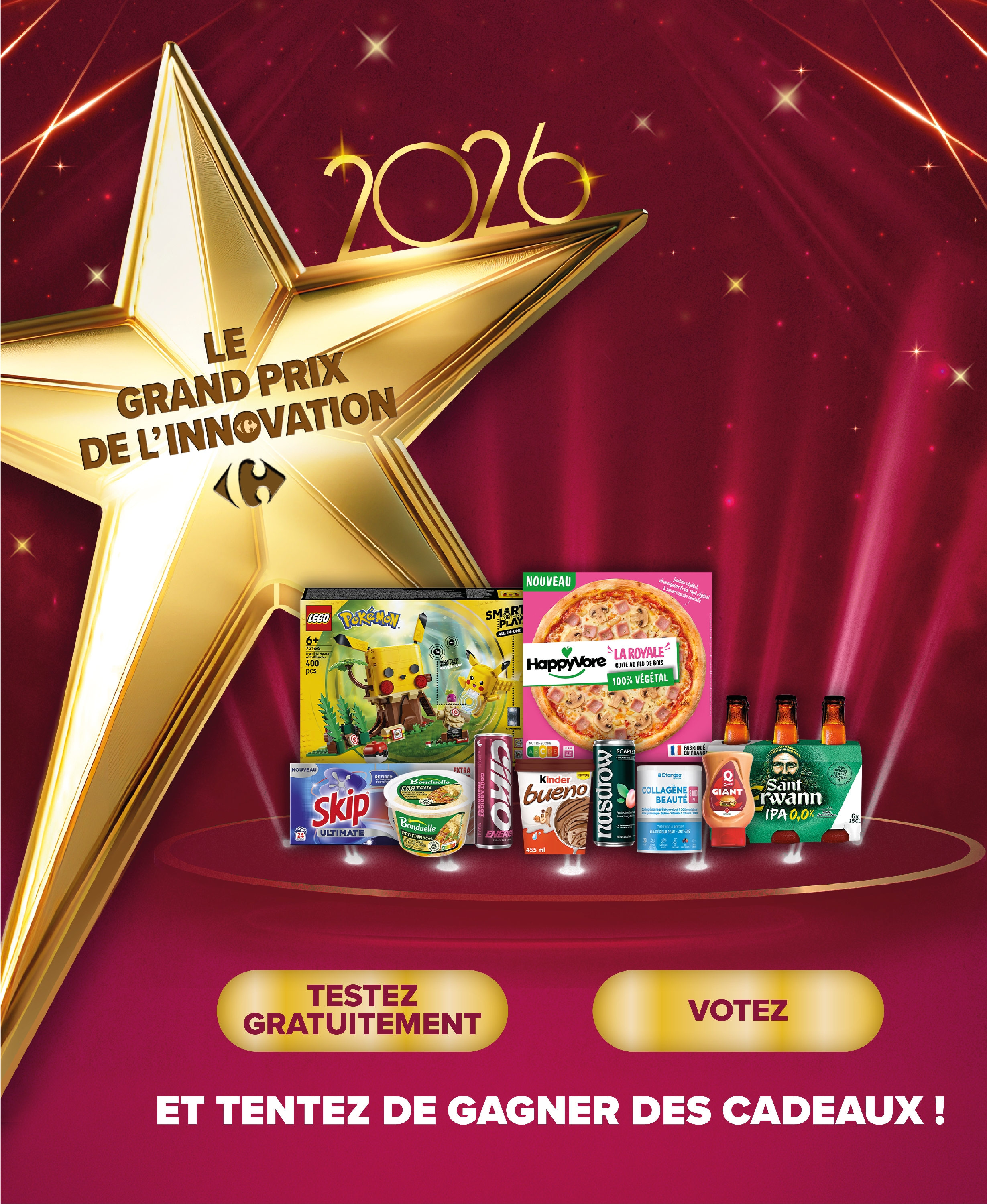 Le Grand Prix de l'Innovation Carrefour 2026 – Testez gratuitement ou votez et tentez de gagner des cadeaux !